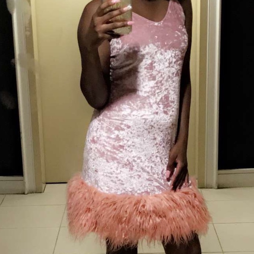 Pink Velvet Dress